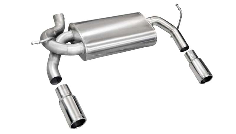 CORSA Performance — Corsa 2007-2011 Jeep Wrangler 3.8L/12-14 Wrangler 3.6L Polished Sport Axle-Back Exhaust
Exhaust - view 3