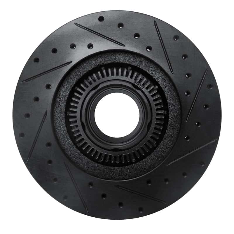 R1 Concepts — R1 95-97 Ford Ranger (USA/Canada) Front Left Drilled & Slotted Black Brake Rotor
R1 Brake Rotor Drill - view 5