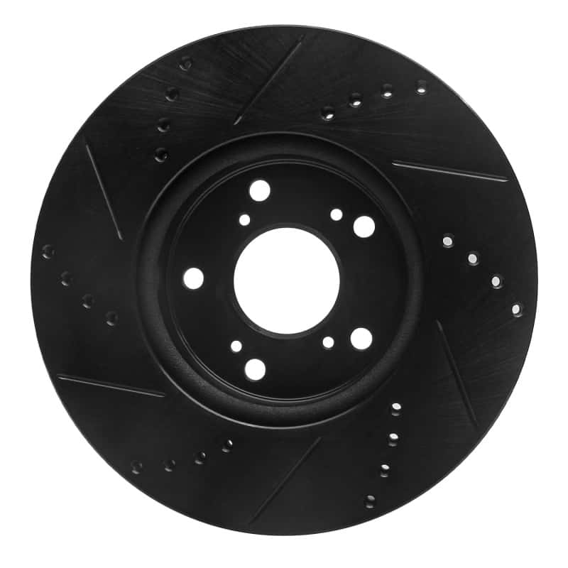 R1 Concepts — R1 13-25 Honda Civic Hatchback Front Right Drilled & Slotted Black Brake Rotor
R1 Brake Rotor Drill - view 5