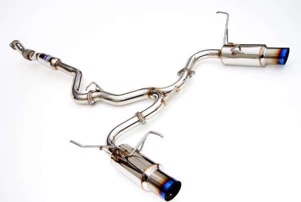 Invidia — Invidia 08-11 STi Hatch / 11 WRX Hatch Dual N1 Single Layer Titanium Tipped Cat-back Exhaust - view 1