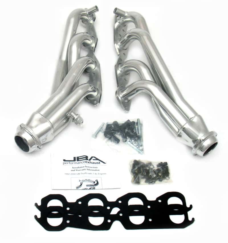 JBA — JBA 96-00 GM Truck 7.4L Vortec w/EGR & A.I.R. 1-3/4in Primary Silver Ctd Cat4Ward Header
Exhaust Header - view 1