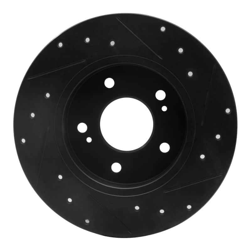 R1 Concepts — R1 94-04 Infiniti I30 Rear Left Drilled & Slotted Black Brake Rotor
R1 Brake Rotor Drill - view 5