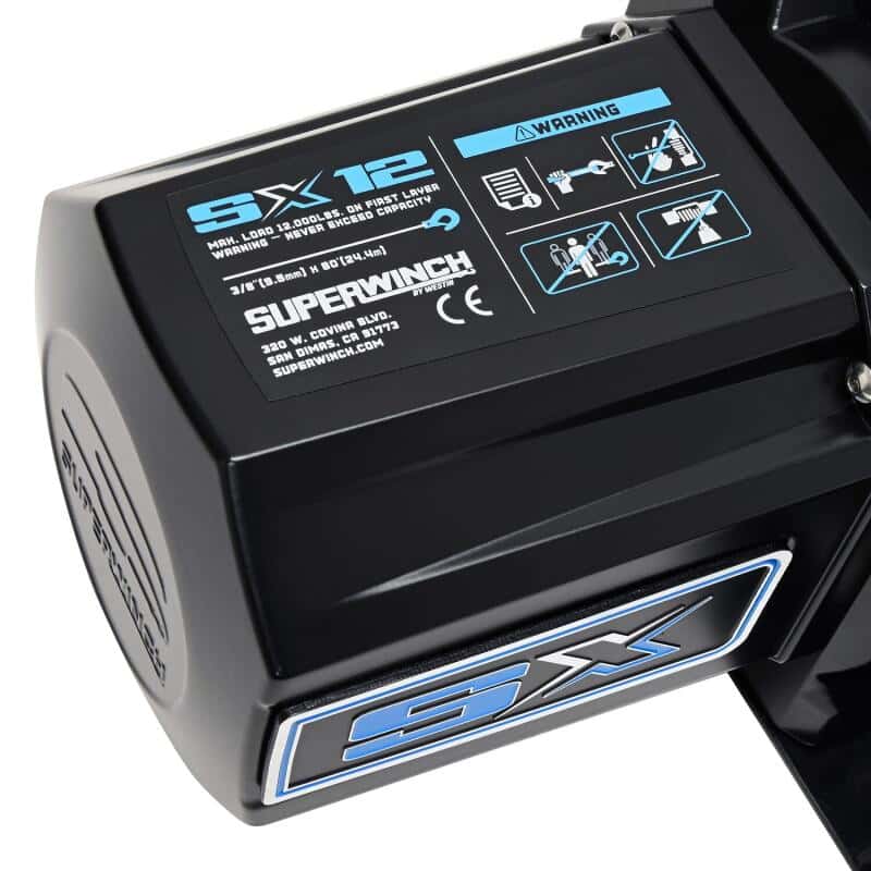 Superwinch — Superwinch 12000 LBS 12V DC 3/8in x 80ft Synthetic Rope SX12SR Winch - Semi Gloss Black
Winch - view 11