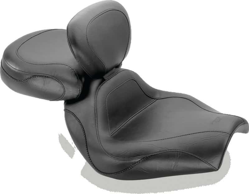Mustang Motorcycle — Mustang 2004 Kawasaki VZ1600 Marauder,04 Blvd,05 M95 Sport Touring 2PC Seat w/ DBR - Black - view 2