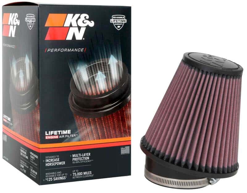 K&N Engineering — K&N Filter Universal Rubber Filter 3 1/2 inch 10 Degree Flange 5 3/4 inch OD 6 inch Height
Universal Clamp-On A
Clamp-on Air Filter - view 6