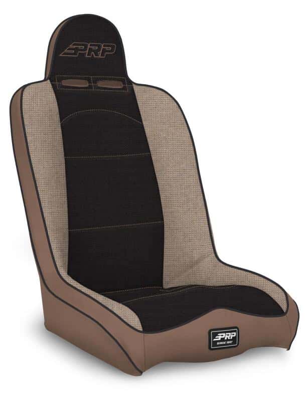PRP Seats — PRP Daily Driver High Back Suspension Seat (Two Neck Slots) - Tan / Black - view 2
