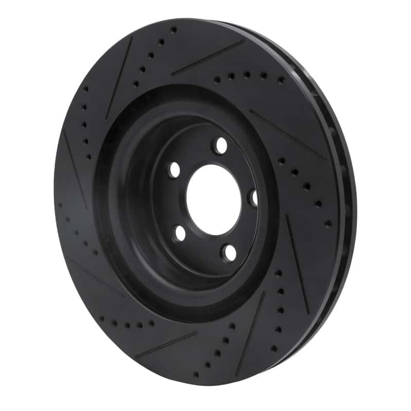 R1 Concepts — R1 05-23 Chrysler 300 Front Left Drilled & Slotted Black Brake Rotor
R1 Brake Rotor Drill - view 4