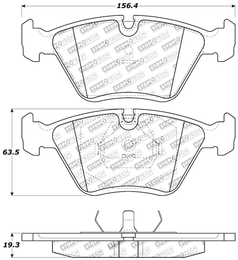 Stoptech — StopTech 95-99 BMW M3 / 01-07 M3 E46 / 89-93 M5 / 98-02 Z3 M series / 93-95 530 Front Brake Pads
Sprt Brk Pad W/Hdwr - view 8