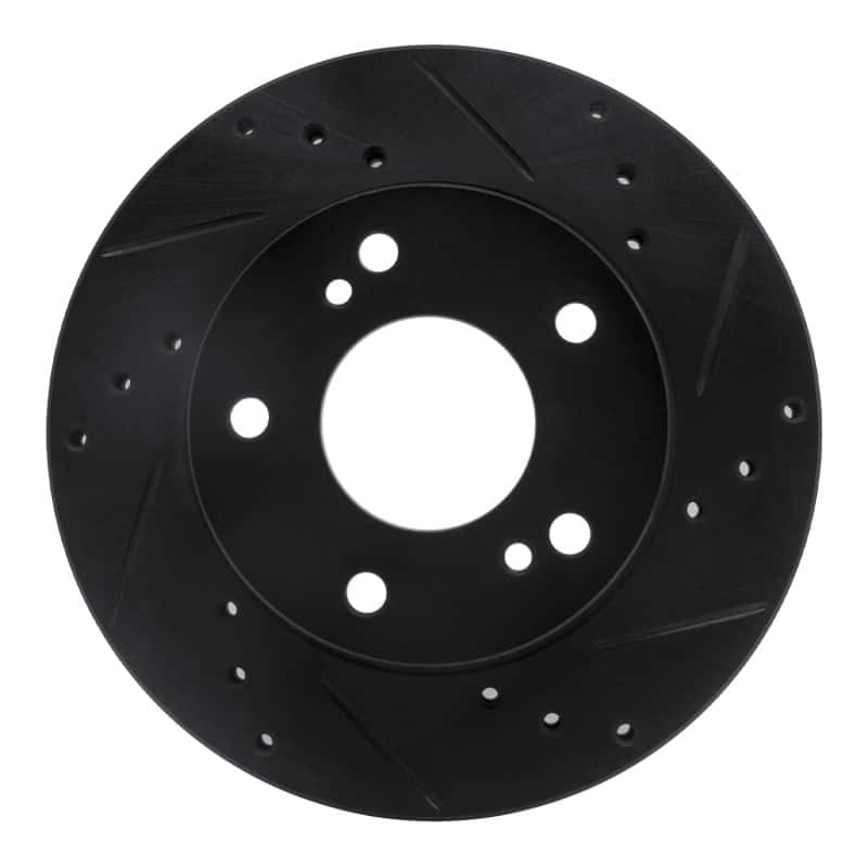 R1 Concepts — R1 96-98 Nissan 240SX Front Right Drilled & Slotted Black Brake Rotor
R1 Brake Rotor Drill - view 1