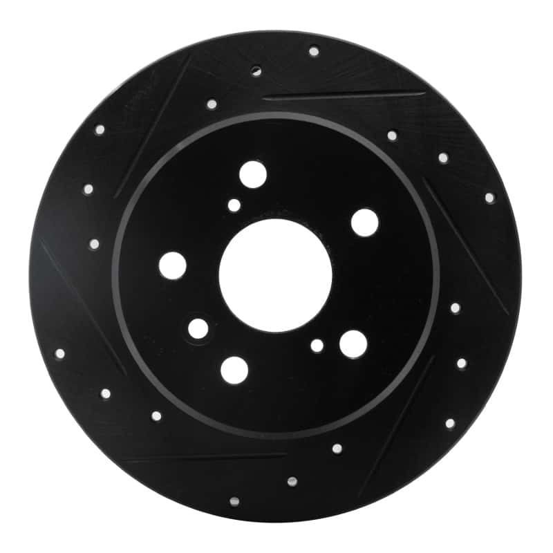 R1 Concepts — R1 92-03 Lexus ES300 Rear Left Drilled & Slotted Black Brake Rotor
R1 Brake Rotor Drill - view 1