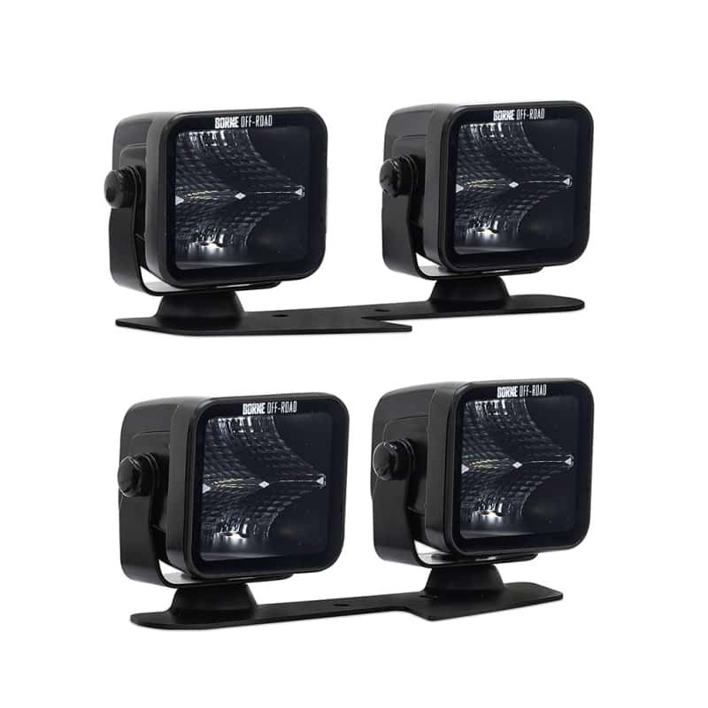 Borne Off-Road — Borne Off-Road 21+ Bronco Light Pods 4pc Ditch 3x3 Flood - view 5