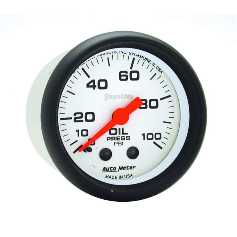 AutoMeter — Autometer Phantom 52mm 0-100 PSI Mechanical Oil Pressure Gauge
2" OIL PRESS, 0-100 - view 3