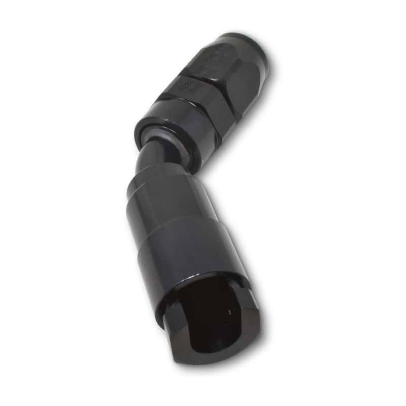 Russell — Russell Performance 3/8in SAE Quick Disc Female to -6 Hose Black 45 Degree Hose End
Hose End - view 5