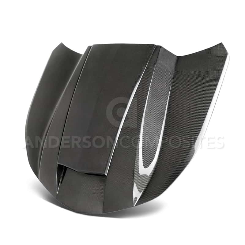 Anderson Composites — Anderson Composites 2016+ Chevy Camaro Carbon Fiber Double Sided Hood - view 1