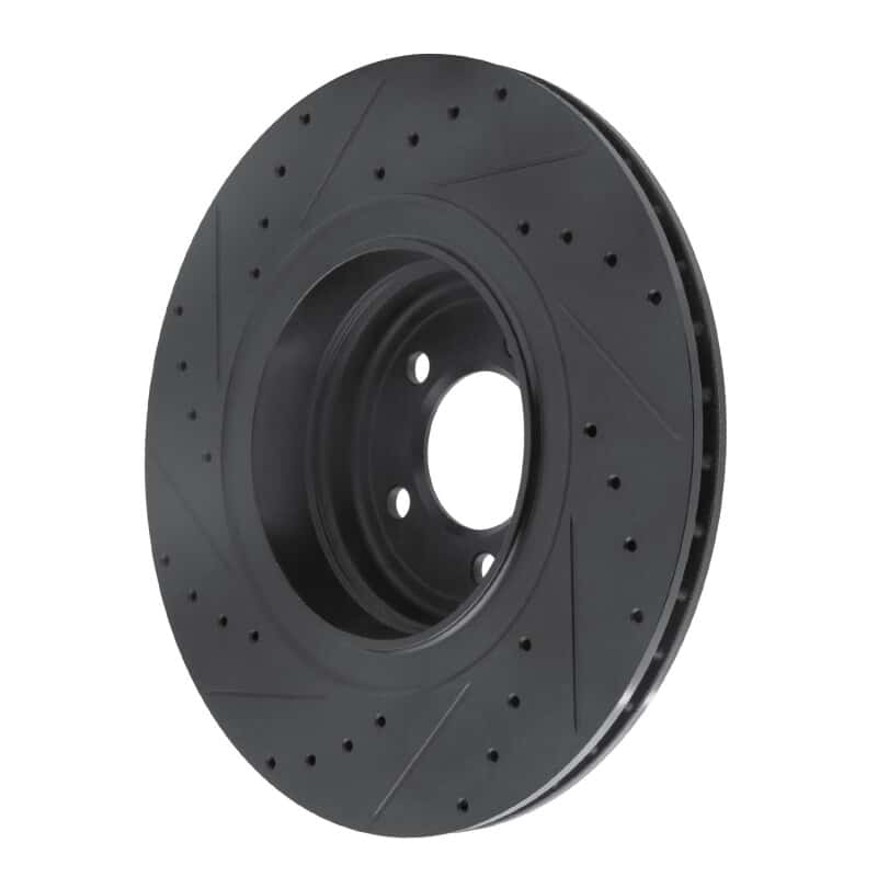 R1 Concepts — R1 07-08 BMW ALPINA B7 Rear Right Drilled & Slotted Black Brake Rotor
R1 Brake Rotor Drill - view 4