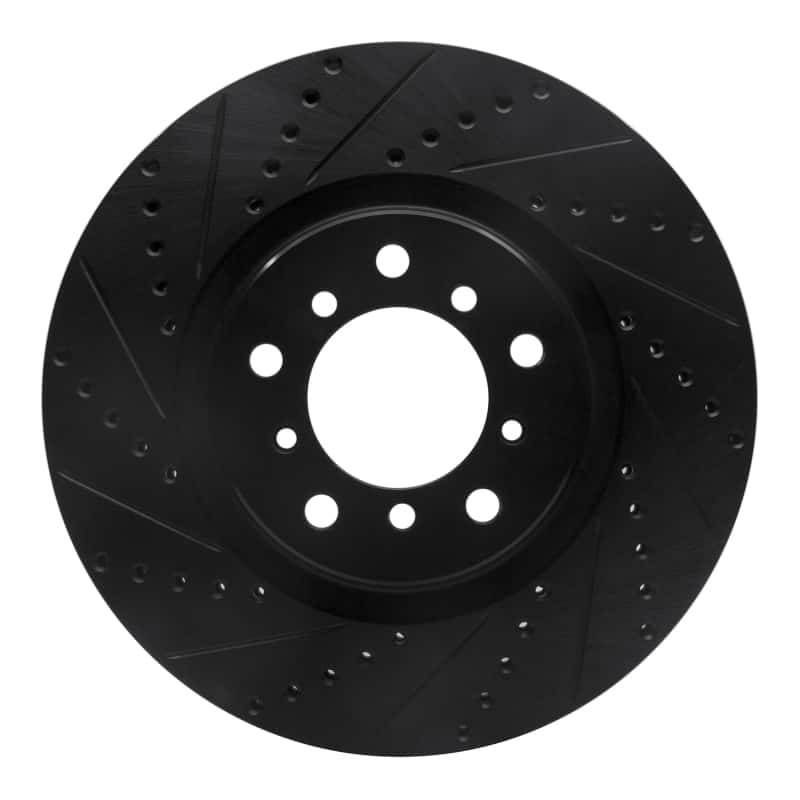 R1 Concepts — R1 01-06 BMW M3 Right Front Drilled & Slotted Black Brake Rotor
R1 Brake Rotor Drill - view 1