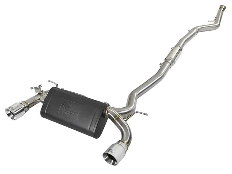 aFe — aFe MACH Force-Xp 3in 304 SS Cat-Back Exhaust w/Polished Tips 12-15 BMW 335i (F30) L6 3.0L (t) N55
Cat-Back Exhaust - view 1