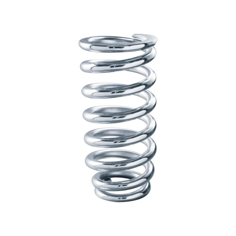 QA1 — QA1 3-1/2in ID Tapered Spring - 8in Length x 600lbs/in - Chrome Plated
Chrome Coil Spring - view 1