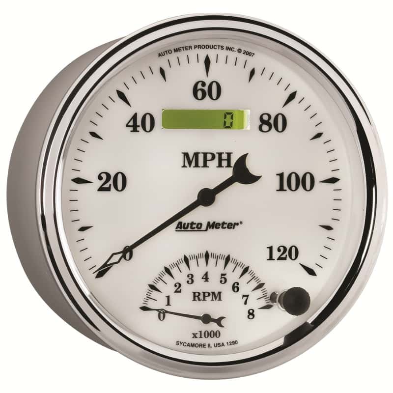 AutoMeter — AutoMeter Gauge Tach/Speedo 5in. 120MPH & 8K RPM Elec. Program Old Tyme White II
5" TACH/SPEEDO COMBO - view 11