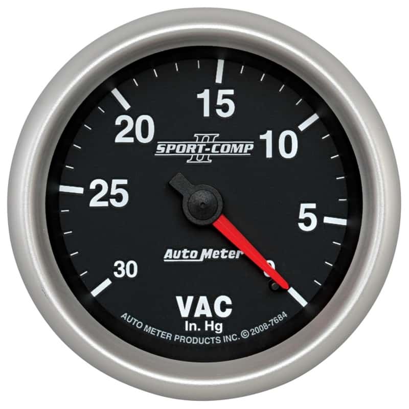 AutoMeter — AutoMeter Gauge Vacuum 2-5/8in. 30Inhg Mechanical Sport-Comp II
2-5/8" VACUUM, 30 IN - view 2