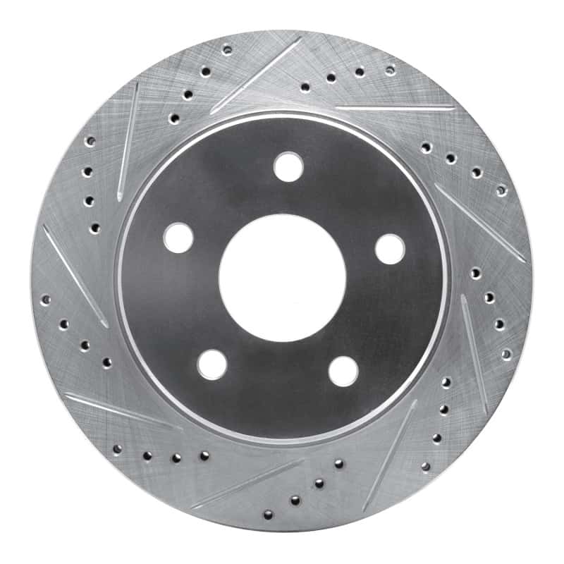 DFC — DFC 02-24 Chrysler Aspen Front Left Drilled & Slotted Silver Brake Rotor - view 1