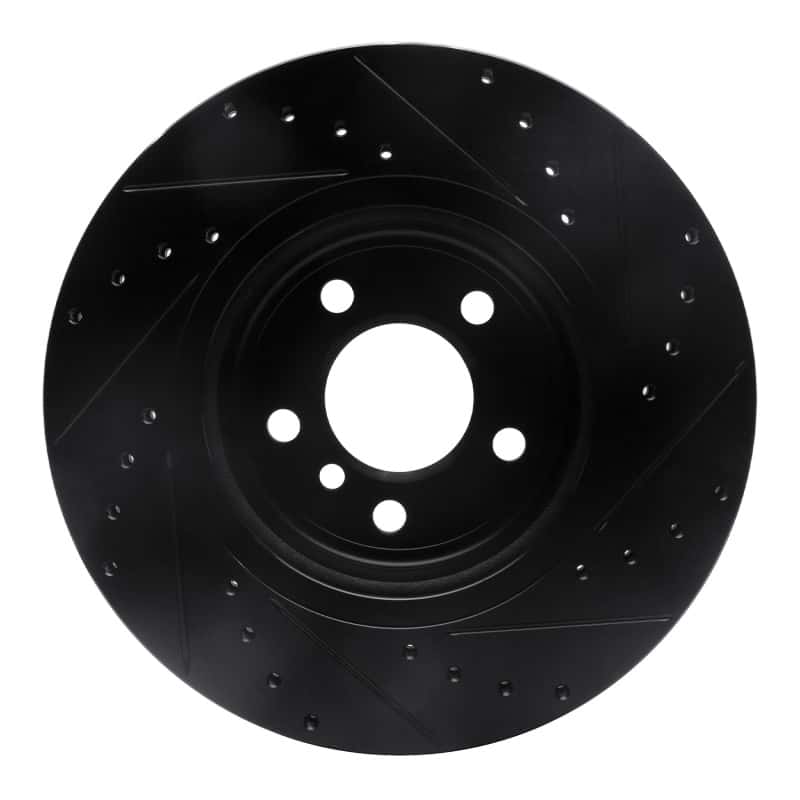 R1 Concepts — R1 11-16 BMW 528I xDrive Front Left Drilled & Slotted Black Brake Rotor
R1 Brake Rotor Drill - view 5