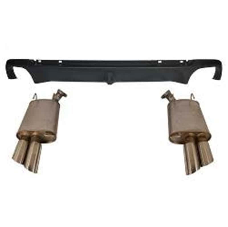 Ford Racing — Ford Racing 2013-2014 Mustang GT Axle Back QUAD TIP Mufflers with Rear Lower VALENCE
Muffler Kit - view 1
