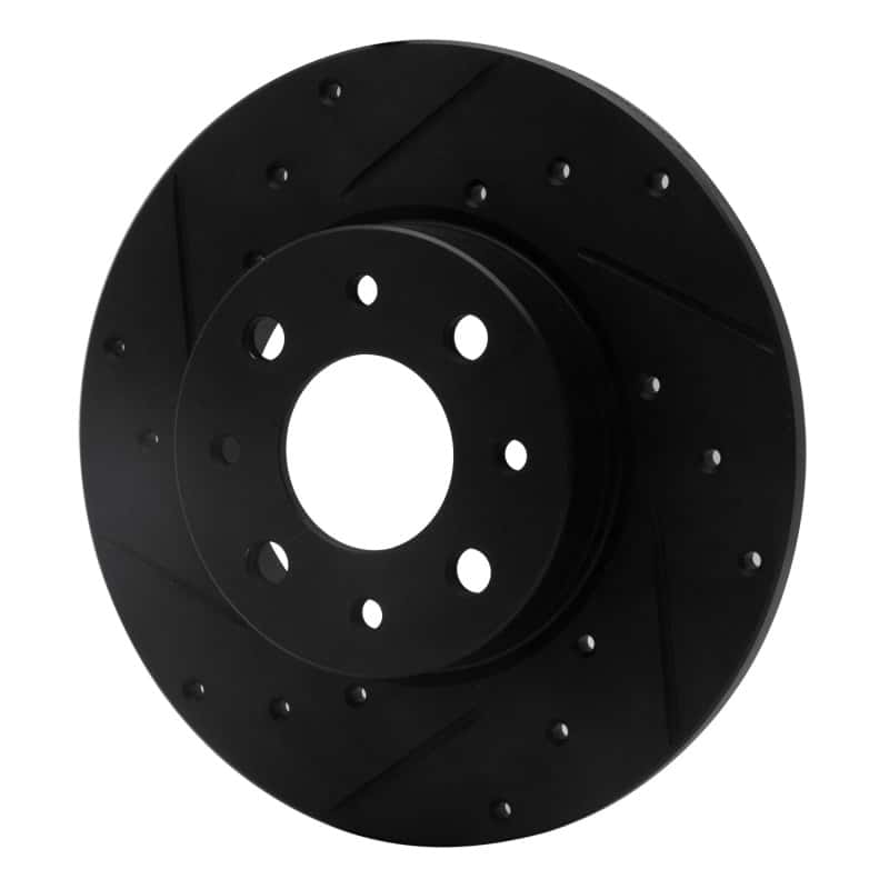 R1 Concepts — R1 13-19 Fiat 500E Rear Left Drilled & Slotted Black Brake Rotor
R1 Brake Rotor Drill - view 2