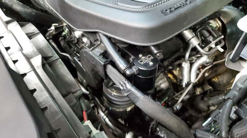 J&L — J&L 2025-2026 Ram 1500 3.0; 22-25 Jeep Wagoneer 3.0 Separator-Black
Oil Separator - view 3