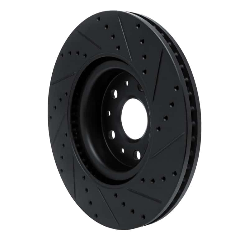 R1 Concepts — R1 14-25 Cadillac CTS Front Left Drilled & Slotted Black Brake Rotor
R1 Brake Rotor Drill - view 4