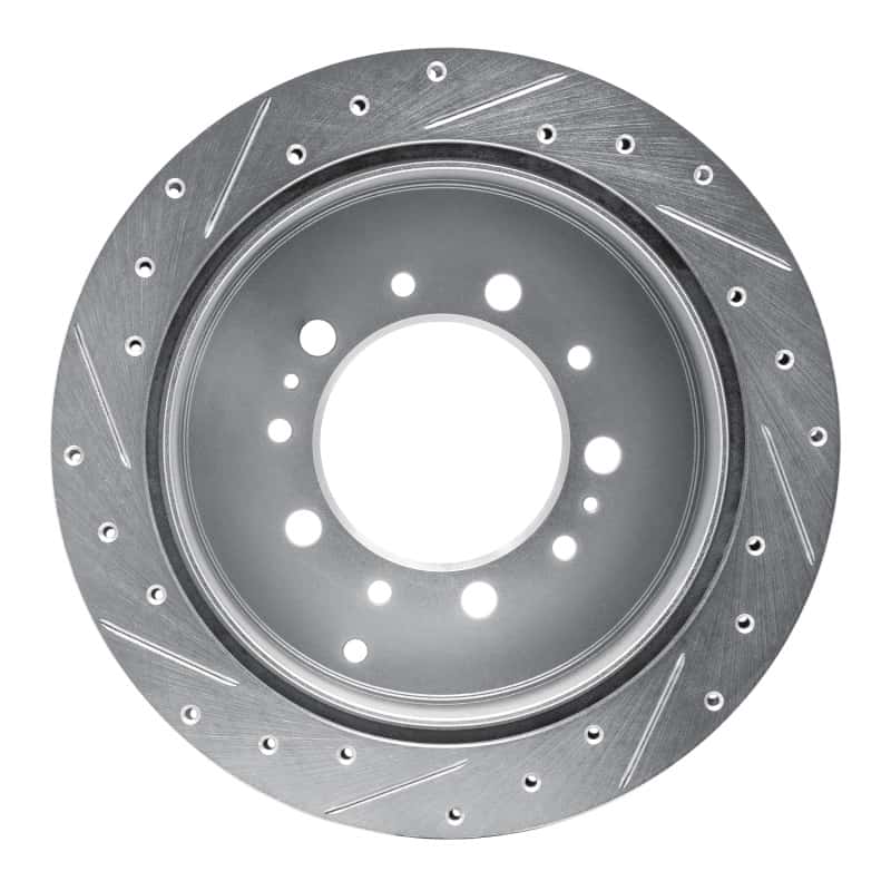 R1 Concepts — R1 17-21 Toyota Land Cruiser Rear Right Drilled & Slotted Silver Brake Rotor
R1 Brake Rotor Drill - view 5