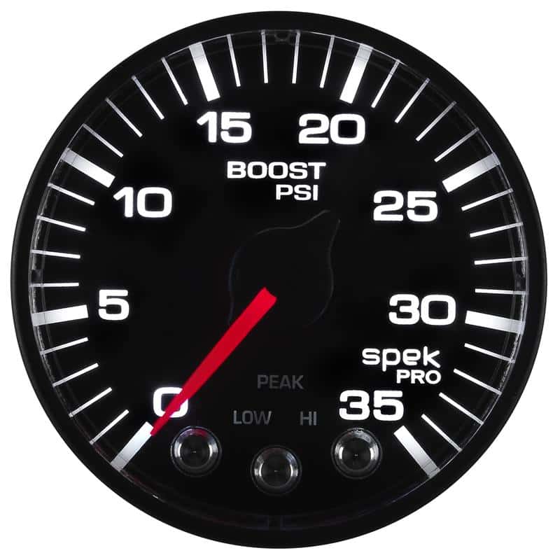 AutoMeter — Autometer Spek-Pro Gauge Boost 2 1/16in 35psi Stepper Motor W/Peak & Warn Black/Black
GA 2" BST 35 BFB SPK - view 5