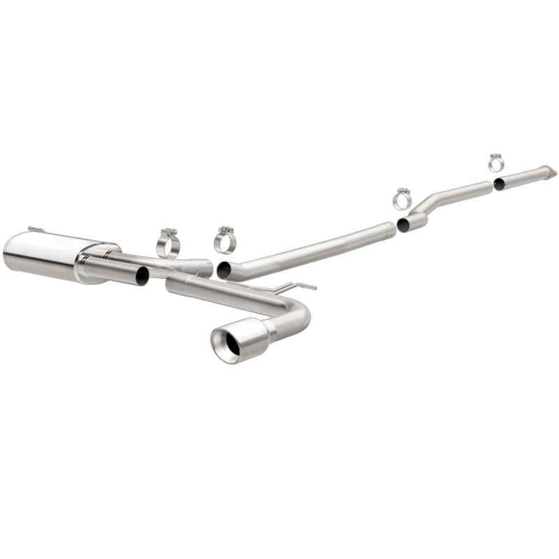 Magnaflow — MagnaFlow Cat Back, SS, 2.5in, Street, Single Straight Pass. Polished 4in Tip, 2015 Ford Fusion 2.5L
Cat-Back - view 1