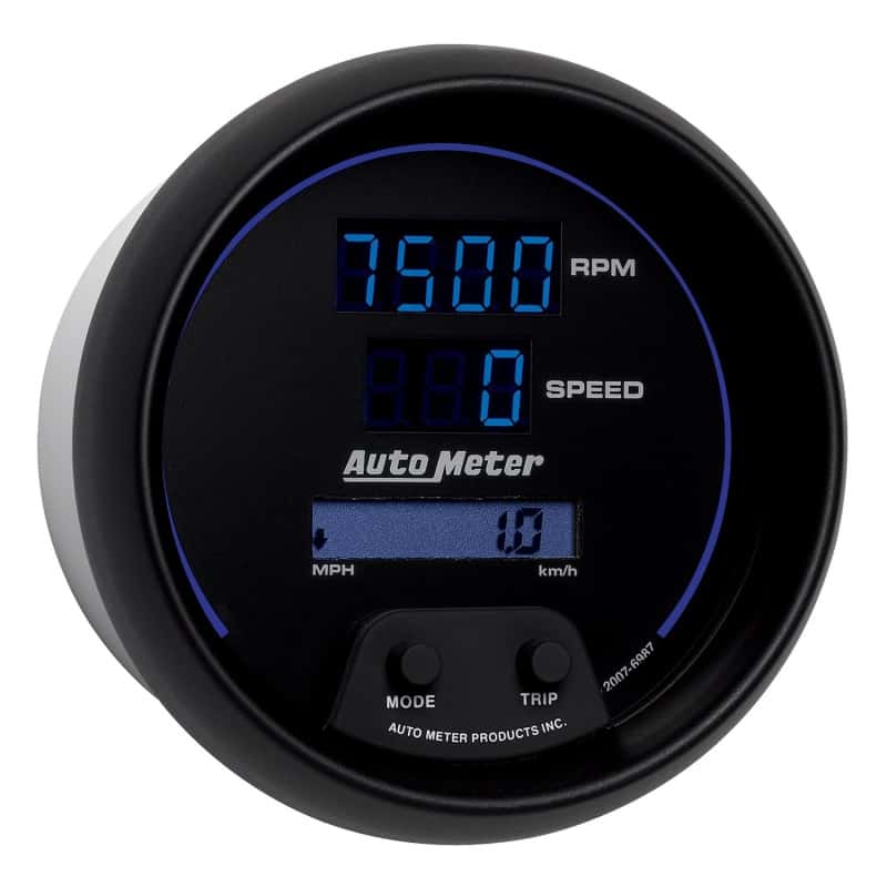 AutoMeter — Autometer 85.7mm Black Digital 8000rpm/160mph or 260kmph Electric Tachometer/Speedometer Combo
3.4" RPM/SPD CMB CBD - view 6