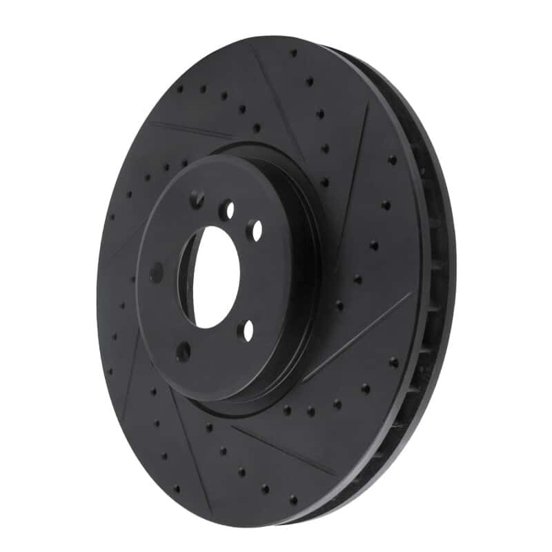 R1 Concepts — R1 08-19 BMW X5 Front Right Drilled & Slotted Black Brake Rotor
R1 Brake Rotor Drill - view 2