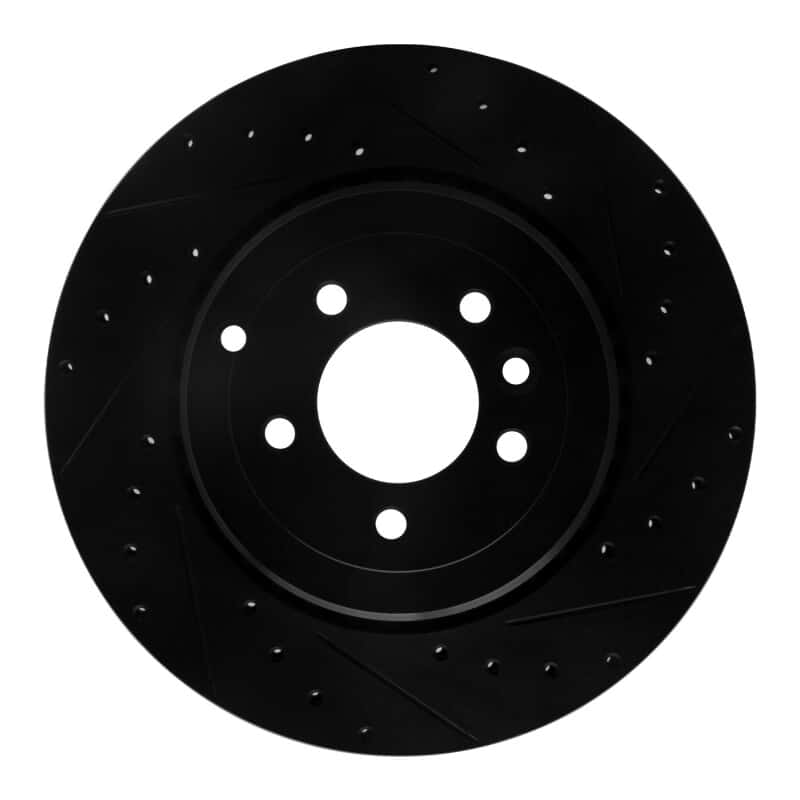 R1 Concepts — R1 10-13 Land Rover Range Rover Sport Rear Right Drilled & Slotted Black Brake Rotor
R1 Brake Rotor Drill - view 1