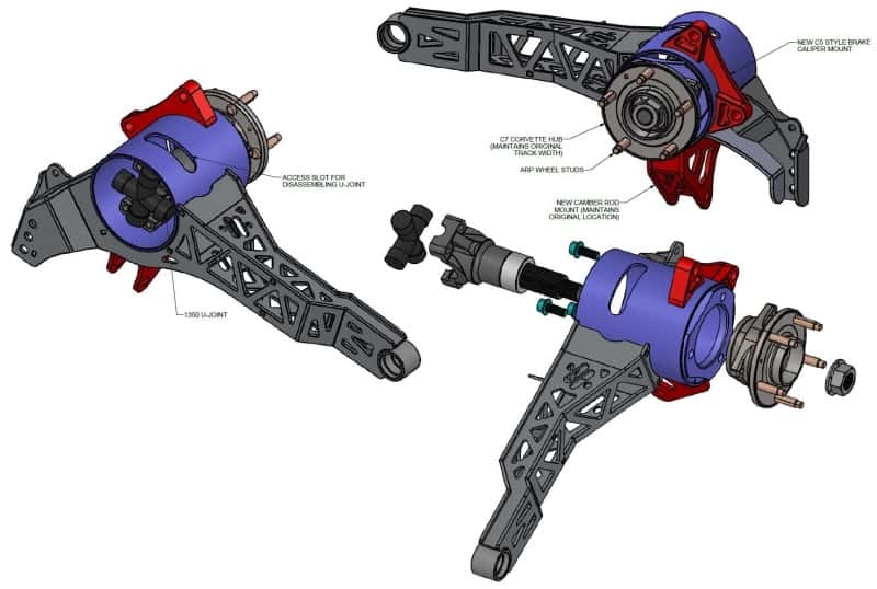 Ridetech — Ridetech 63-79 Chevy Corvette Rear Trailing Arms For C7 Hubs
Rear StrongArm C2/C3 - view 3