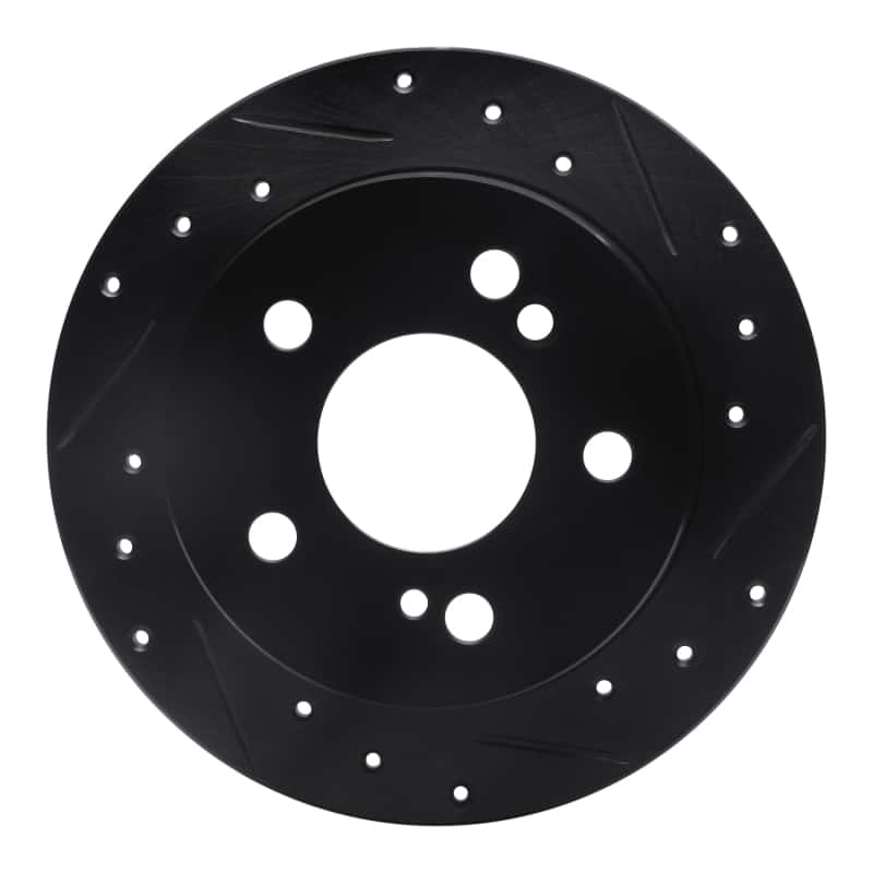 R1 Concepts — R1 83-95 Mercedes-Benz 300D Rear Right Drilled & Slotted Black Brake Rotor
R1 Brake Rotor Drill - view 1