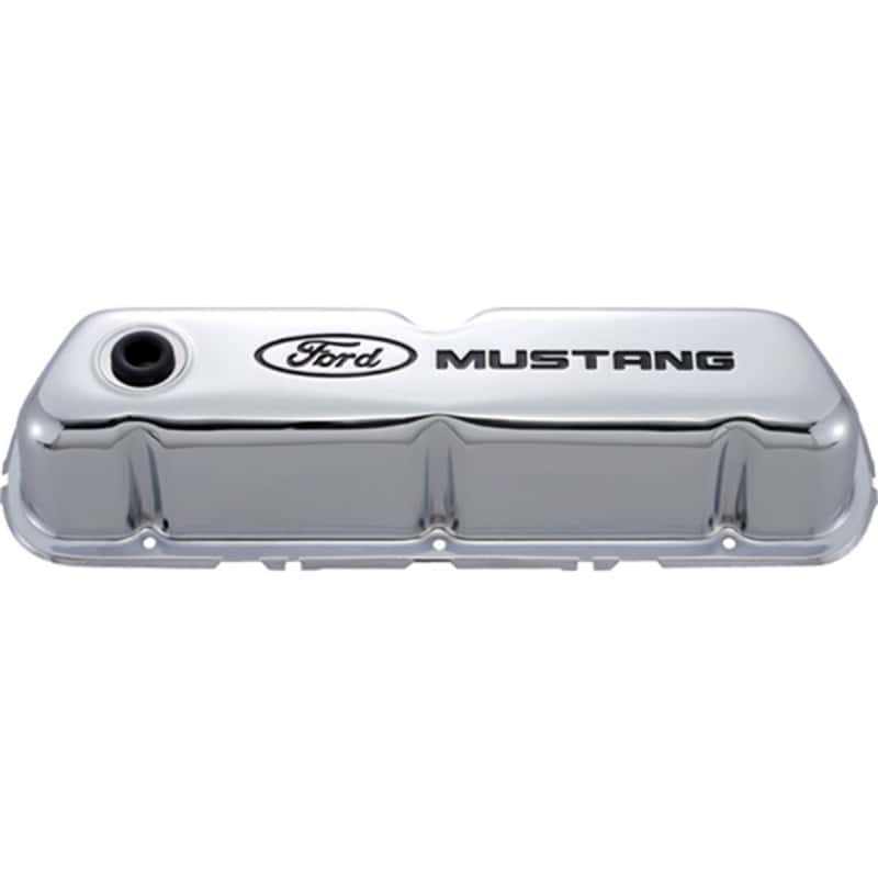 Ford Racing — Ford Racing Ford Mustang Logo Stamped Steel Chrome Valve Covers
Valve Cover Set - view 1