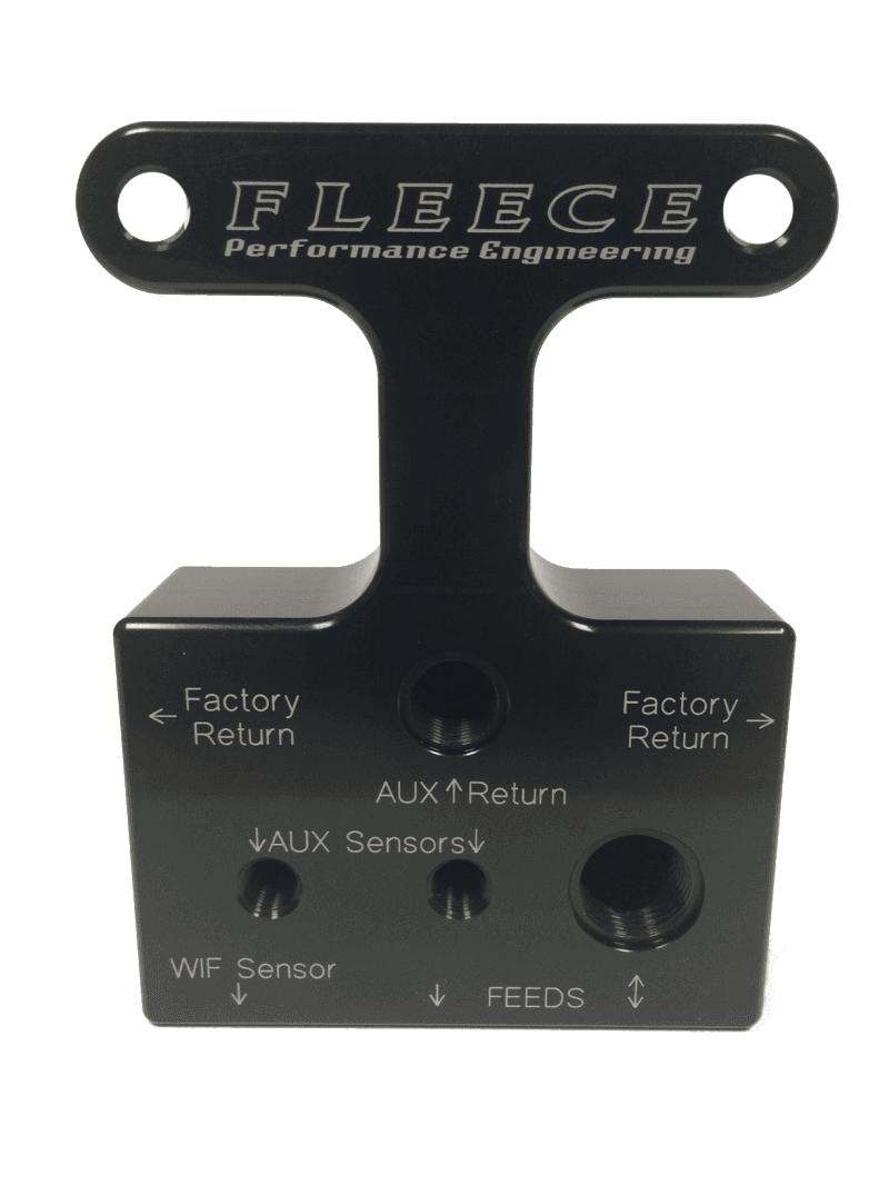 Fleece Performance — Fleece Performance 07.5-09 Dodge 6.7L Cummins 3rd Gen Fuel Distribution Block
Fuel Ln Junc. Block - view 1
