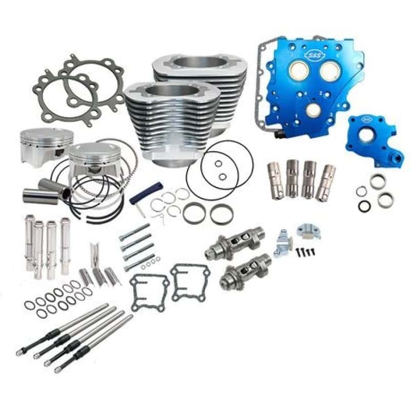 S&S Cycle — S&S Cycle 07-17 4in Bore 585CE Cam Power Pack - Silver - view 2
