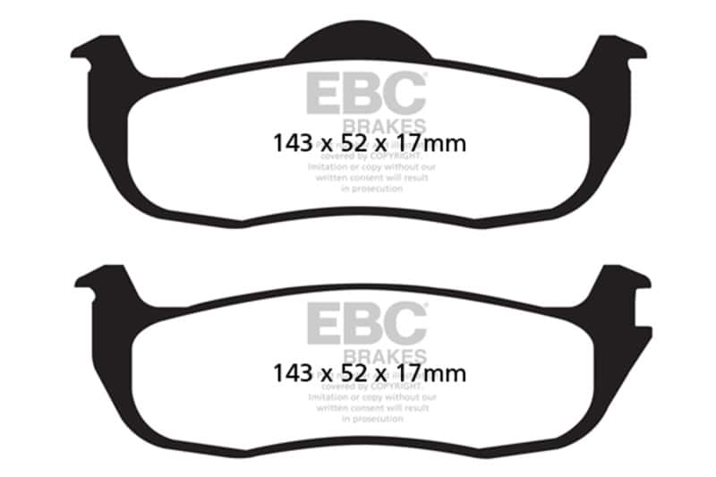 EBC — EBC 05-06 Infiniti QX56 5.6 (Bosch) Extra Duty Rear Brake Pads
Disc Brake Pad - view 1