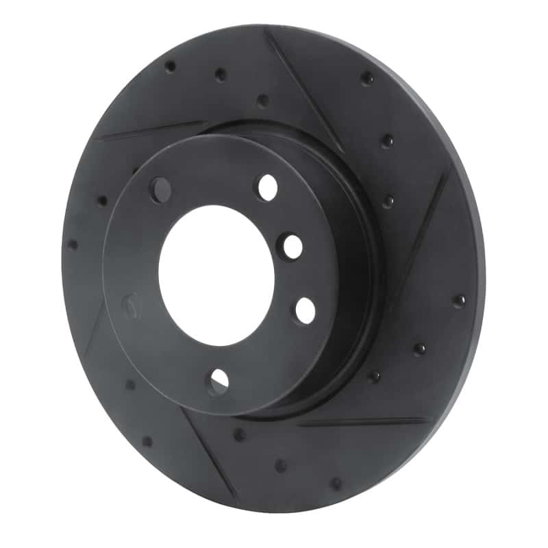 R1 Concepts — R1 95-98 BMW 318TI Front Right Drilled & Slotted Black Brake Rotor
R1 Brake Rotor Drill - view 2