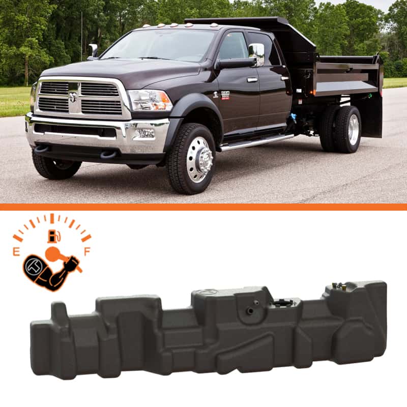 Titan Fuel Tanks — Titan Fuel Tanks 07-24 RAM 84in/108in Cab & Chassis 50 Gallon XXL Mid-Ship Fuel Tank
Fuel Tank - view 2