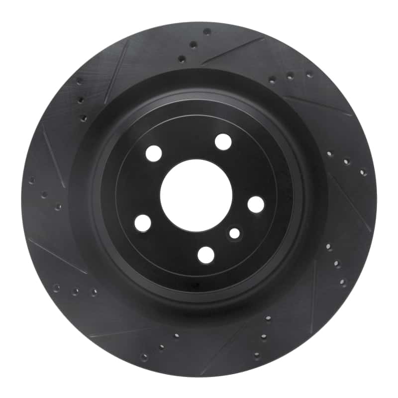 R1 Concepts — R1 13-19 Mercedes-Benz GL350 Rear Left Drilled & Slotted Black Brake Rotor
R1 Brake Rotor Drill - view 1