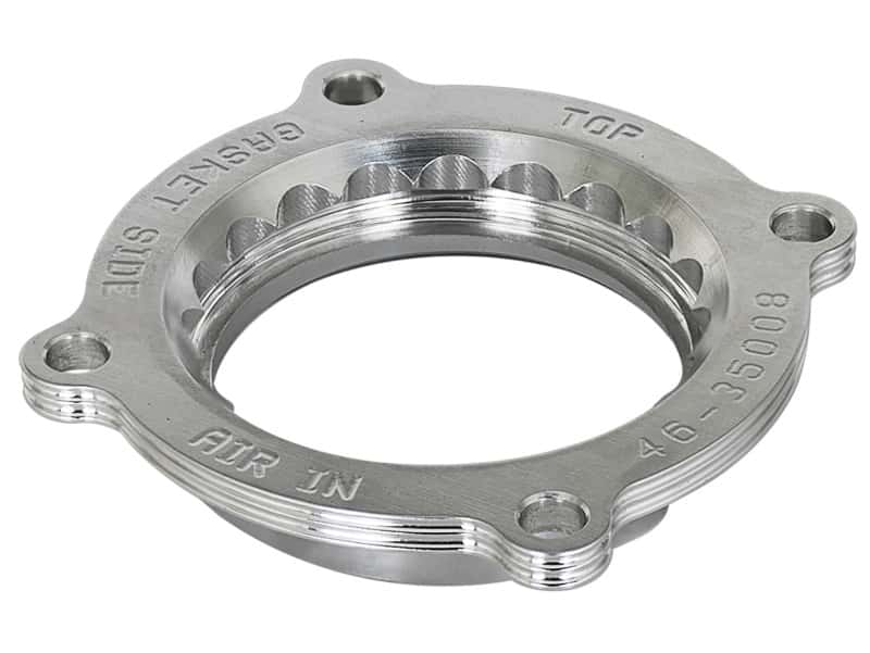 aFe — aFe Silver Bullet Throttle Body Spacer 2018+ Jeep Wrangler (JL) V6 3.6L
Throttle Body Spacer - view 1