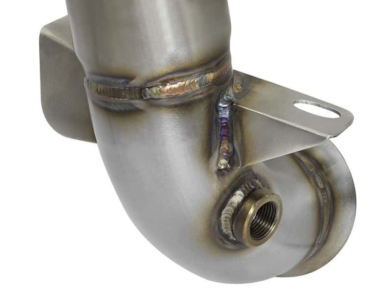aFe — aFe 09-13 MINI Cooper S (R56) L4 1.6L (t) Twisted Steel Down Pipe 2-1/2in 304 Stainless Steel w/ Cat
Stainless Downpipe - view 4