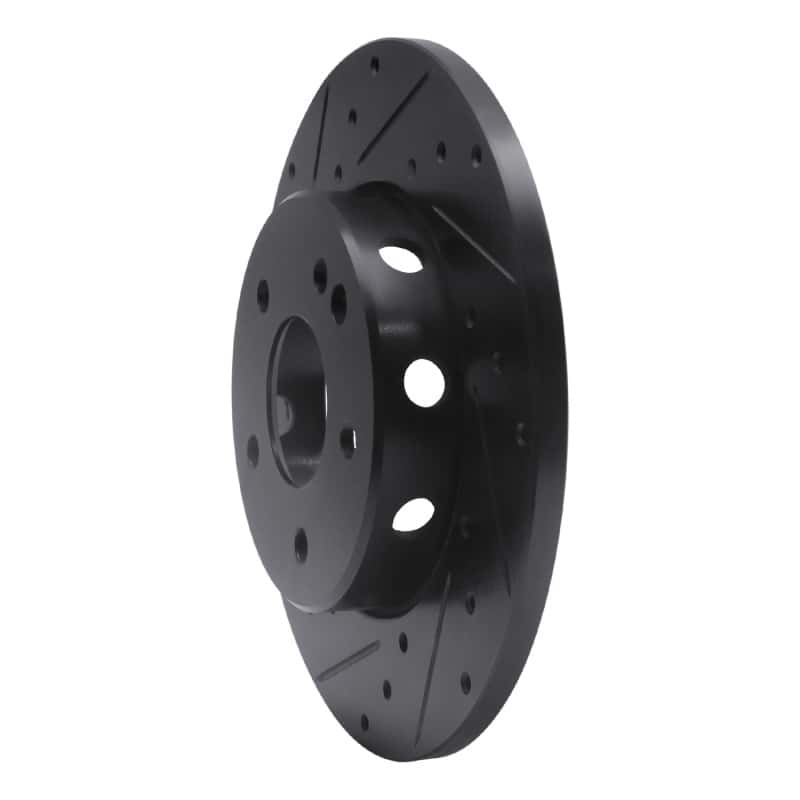 R1 Concepts — R1 97-98 Mercedes-Benz C230 Front Left Drilled & Slotted Black Brake Rotor
R1 Brake Rotor Drill - view 2