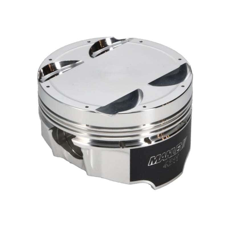 Manley Performance — Manley Mitsubishi 4B11 86.5mm Bore 10.0:1 CR -3.5cc Dish Turbo Tuff Piston Set w/ Rings
Piston Set - view 2