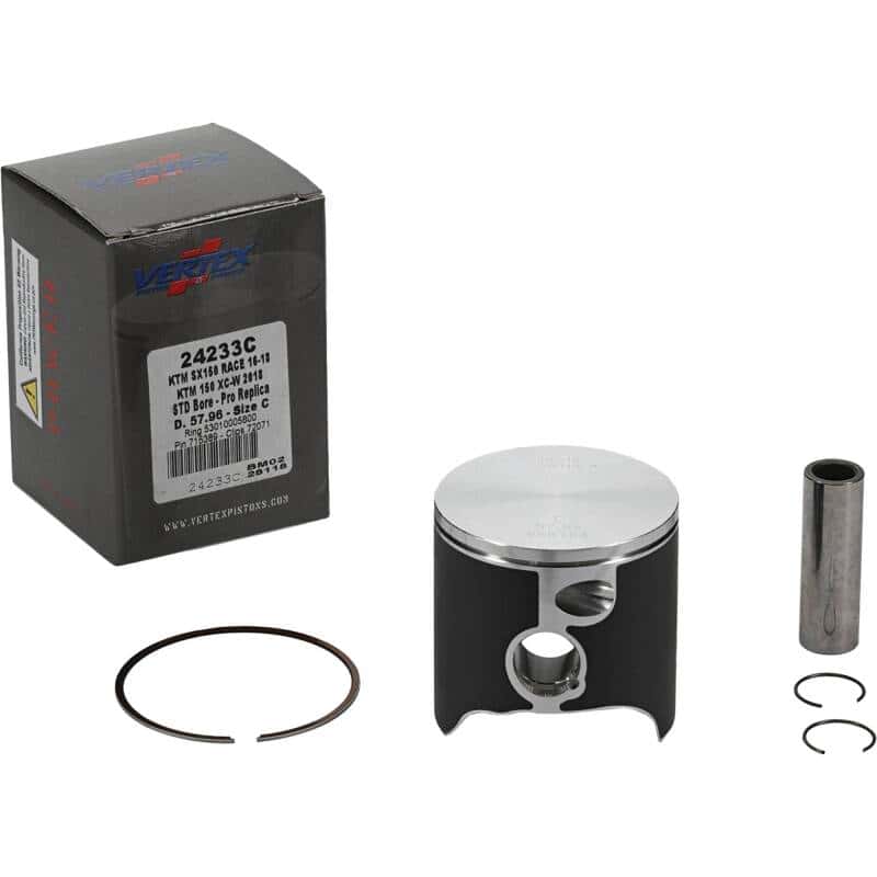 Vertex Pistons — Vertex Piston 16-22 KTM 150 SX 150cc Cast Race Piston Kit - view 2